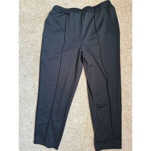 Shein Classic Black Elastic Waist Pleated Dress Pants Comfortable‎ Size 2XL